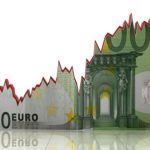 Euro money graph finance growth concept